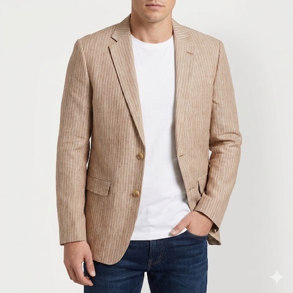 Lauren Ralph Lauren Other - Lauren Ralph Lauren Men’s Linen Sport Coat Pinstripe 42L